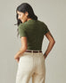 Women's Luxe Rib Crew Tee - Fern